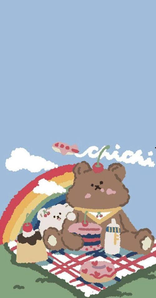 小熊壁纸图片大全可爱,小熊壁纸图片大全，可爱至极的视觉盛宴