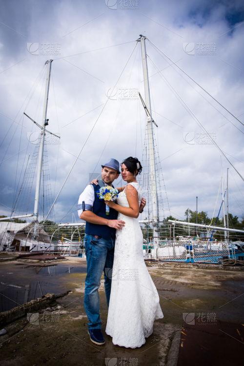 游艇婚纱照图片大全集