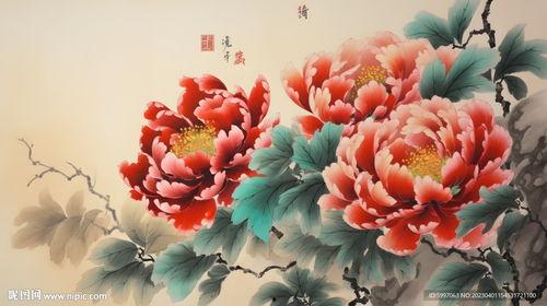 牡丹画图片,牡丹画卷中的国色天香